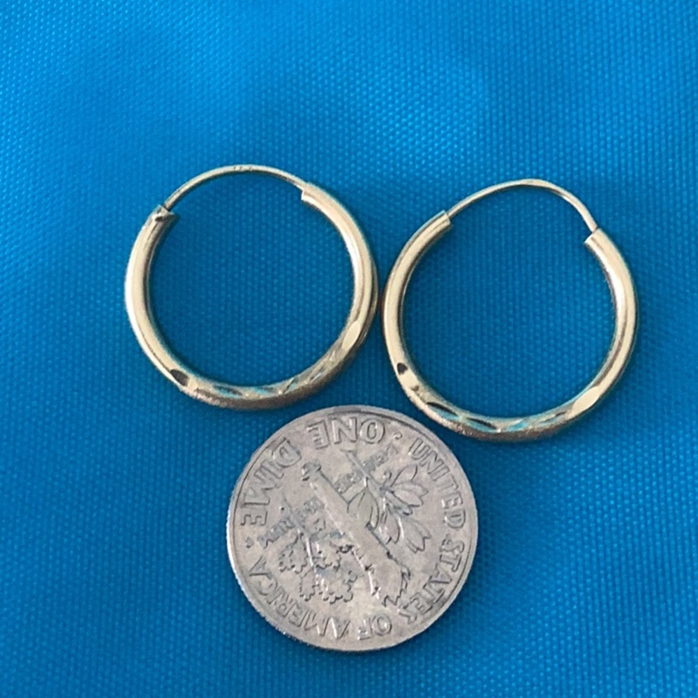 Gold earrings 14 k - Picture 4 of 4
